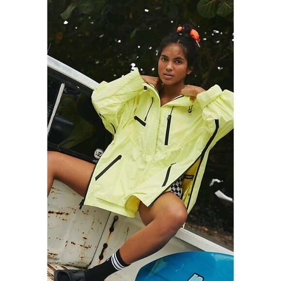 Free People Movement Peak to Peak Popover Shell Tech Jacket Yellow NWOT Xsmall - Picture 1 of 7